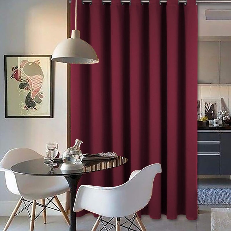 BGment Fashion Sliding Door Curtain 100 X 84 Inches, Wide Thermal Blackout Curtains Room Darkening Room Divider Window Curtain, 1 Panel, Burgundy Red, 84 Length X Wide 100 - Image 4